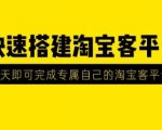 2020最新快速搭建淘宝客平台，3天即可完成专属自己的淘宝客平台(无水印）