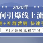 2020年如何引爆线上流量：场景营销+社群营销 快速引爆流量（3节视频课）