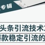 狼叔·今日头条引流技术2.0，快速获得平台推荐量的秘诀，每月收入轻松过万