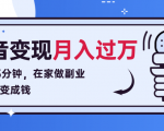 每天15分钟，在家做副业把声音变成钱，声音修炼变现资源月入过万！