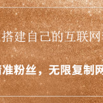 如何快速搭建自己的互联网营销系统，疯狂涨精准粉丝，无限复制网红流量