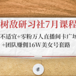 树敌研习社入门课程：破不适宜+零粉万人直播间卡广场+团队赚佣16W美女号套路