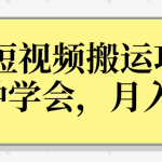 操作性非常强的头条号短视频搬运项目，3分钟学会，轻松月入8000+