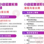 小店运营全套系列课 从基础入门到进阶精通，系统掌握月销百万小店核心秘密