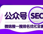 公众号 Seo，微信搜一搜排名优化课，每日被动精准引流上百