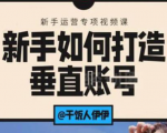 短视频课程：新手如何打造垂直账号，教你标准流程搭建基础账号（录播+直播)