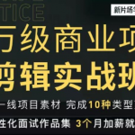 新片场学院千万级商业项目剪辑实战班，做剪辑不在业余（教程+素材）