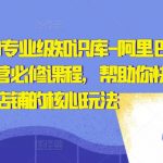 1688专业级知识库-阿里巴巴诚信通运营必修课程，帮助你快速掌握1688店铺的核心玩法