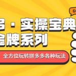 拼多多·实操宝典：金牌系列“小白到高手”带你全方位玩转拼多多各种玩法