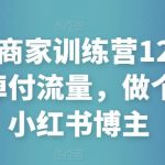 小红书-商家训练营12期：让商家丢掉付流量，做个赚钱的小红书博主