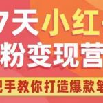 27天小红书涨粉变现营第6期，手把手教你打造爆款笔记（3月新课）