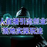 外面收费3980的无人直播引流创业粉落地实操玩法，单日引100+精准创业粉