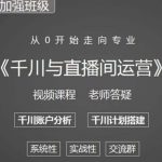 从0开始走向专业千川图文与直播间运营，包含千川短视频图文、千川直播间、小店随心推