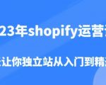 shopify运营课，7天让你独立站从入门到精通（价值1980元