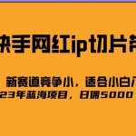 2023爆火的快手网红IP切片，号称日佣5000＋的蓝海项目，二驴的独家授权