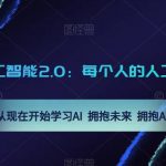 每个人的AI人工智能2.0：人工智能课：从现在开始拥抱未来 拥抱AI学习AI