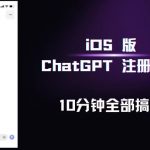 iOS版ChatGPT注册教程，快人一步用上ChatGPT！”