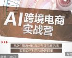 AI跨境电商实战营：从0-1精通Al的真正有效电商玩法，卖家如何利用Al快速超车