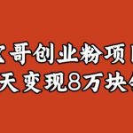 宝哥IP图文创业粉引流项目实战分享：单个账号3天涨粉1万，变现8万块钱（图文教程）【揭秘】