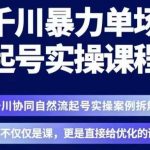 茂隆·章同学千川单场起号实操课，​千川协同自然流起号实操案例拆解，解密起号核心算法6件套