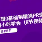 短视频剪辑0基础到精通PR速成教学：最快可两小时学会