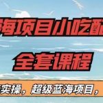 蓝海项目小吃配方全套课程，小白看完直接实操，单人日入1000+【揭秘】