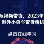 黑冰·海外短视频带货，2023年跨境新风口，海外小黄车带货新机遇