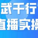 武千行直播实操课，账号定位、带货账号搭建、选品等