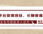 多多平台变现项目，长期管道收益，副业也可轻松月入过万