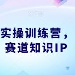 知识IP实操训练营，​孵化多赛道知识IP”