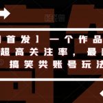 【全网首发】一个作品涨了200粉，超高关注率，最新升级版搞笑类账号玩法