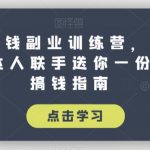 快乐搞钱副业训练营，12位副业达人联手送你一份快乐搞钱指南