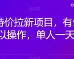 京喜特价拉新新玩法，有台电脑就可以操作，单人一天500+【揭秘】