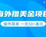 0门槛撸美金项目操作简单小白一天50+美刀