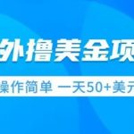 0门槛撸美金项目操作简单小白一天50+美刀