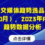 阿甘·社交媒体趋势选品案例（更新23年10月），2023年Pinterest趋势数据分析