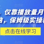 流量变现，仅靠播放量月入1W＋，简单无脑，保姆级实操教程【揭秘】