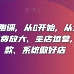 淘系爆款陪跑课，从0开始，从选品上架操作链接到付费放大、全店运营，教你打爆款、系统做好店