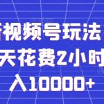 全网最新视频号玩法，正能量赛道，每天花费2小时，躺着月入10000+【揭秘】