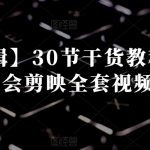 【视频剪辑】30节干货教程，让你轻松学会剪映全套视频剪辑