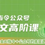 AI指令公众号爆文高阶课第2期，21天字会AI指令+公众号的底层逻辑