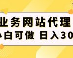 小白手机就能操作的业务网站代理项目，一单20，轻松日入300+