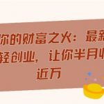 点燃你的财富之火：最新版女装轻创业，让你半月收入近万