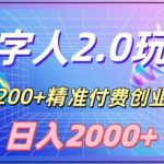 利用数字人软件，日引200+精准付费创业粉，日变现2000+【揭秘】