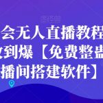 天庭蟠桃会无人直播教程，无人值守礼物收到爆【免费整蛊软件+直播间搭建软件