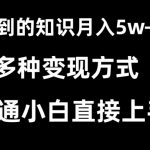 抖音刷到的知识，每天只需2小时，日入2000+，暴力变现，普通小白直接上手【揭秘】