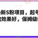 2024最新S粉项目，起号极快，引流效果好，保姆级教程