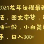 2024龙年运程最新玩法，图文带货，市场独一份，小白简单上手，日入300+