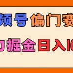 亲测实操，视频号偏门赛道，无脑搬运，暴力掘金，日入1000+