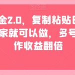 聊天掘金2.0，复制粘贴日入200＋，在家就可以做，多号批量操作收益翻倍